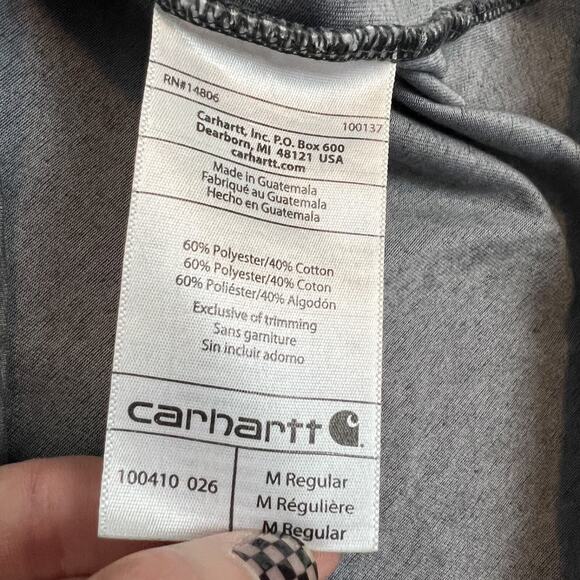 Carhartt Force Shirt Adult Medium Gray State Technical College Missouri Linn - Picture 5 of 8